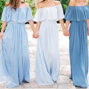 Revelry Abigail Chiffon Dress in Vermeer